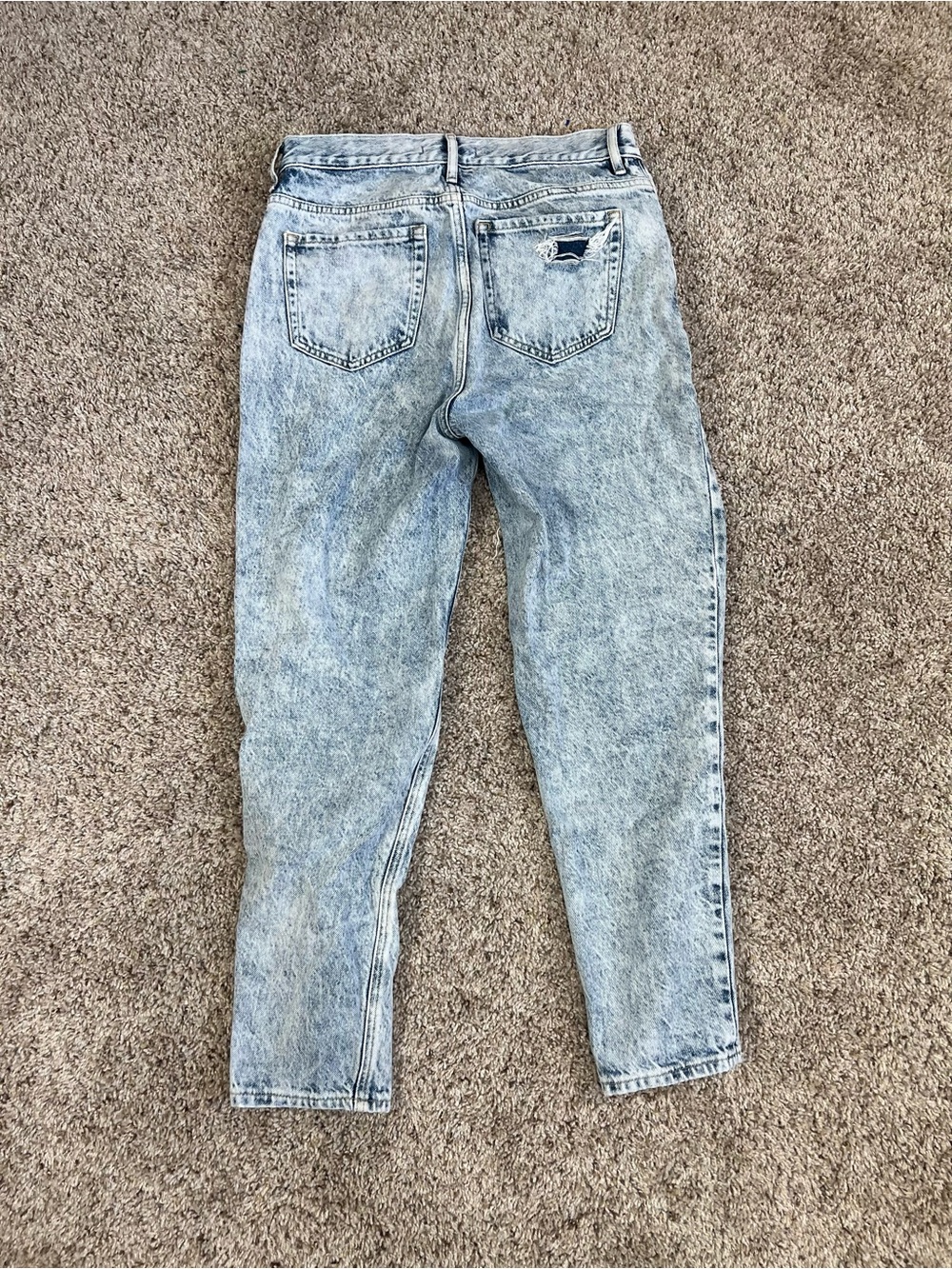 PacSun Acid Wash Distressed High Rise Jeans Ankle Length Women's 27 Button fly - Picture 2 of 7